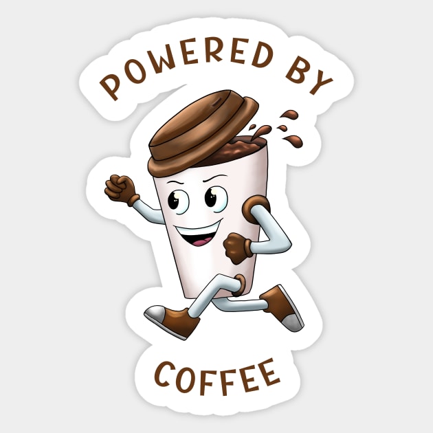 Powered by coffee, coffee lovers Sticker by alexandre-arts